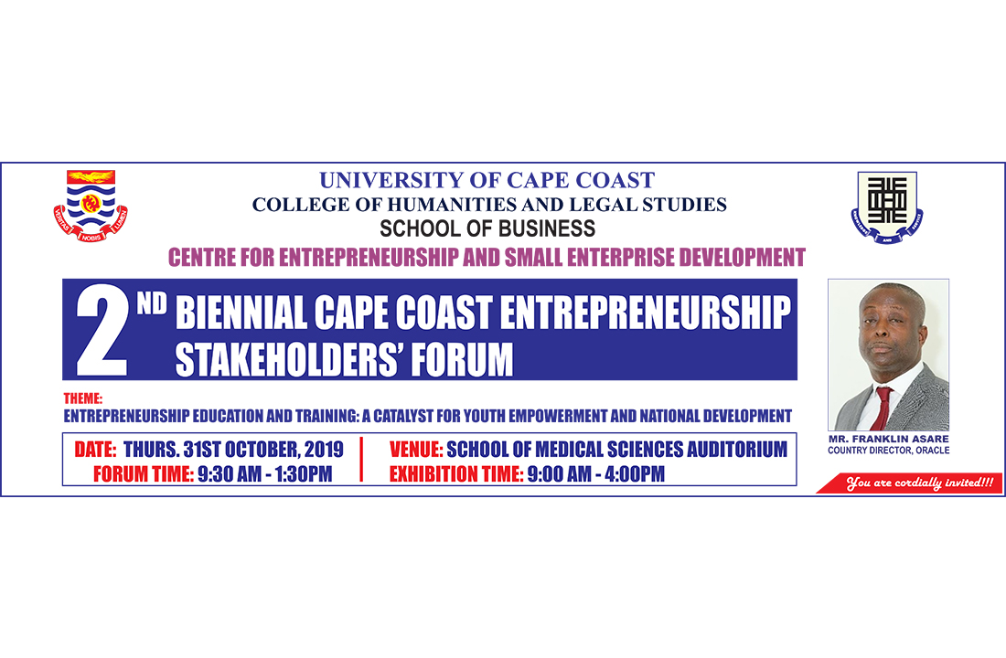 2019 Cape Coast Entrepreneurship Stakeholders’ Forum Banner