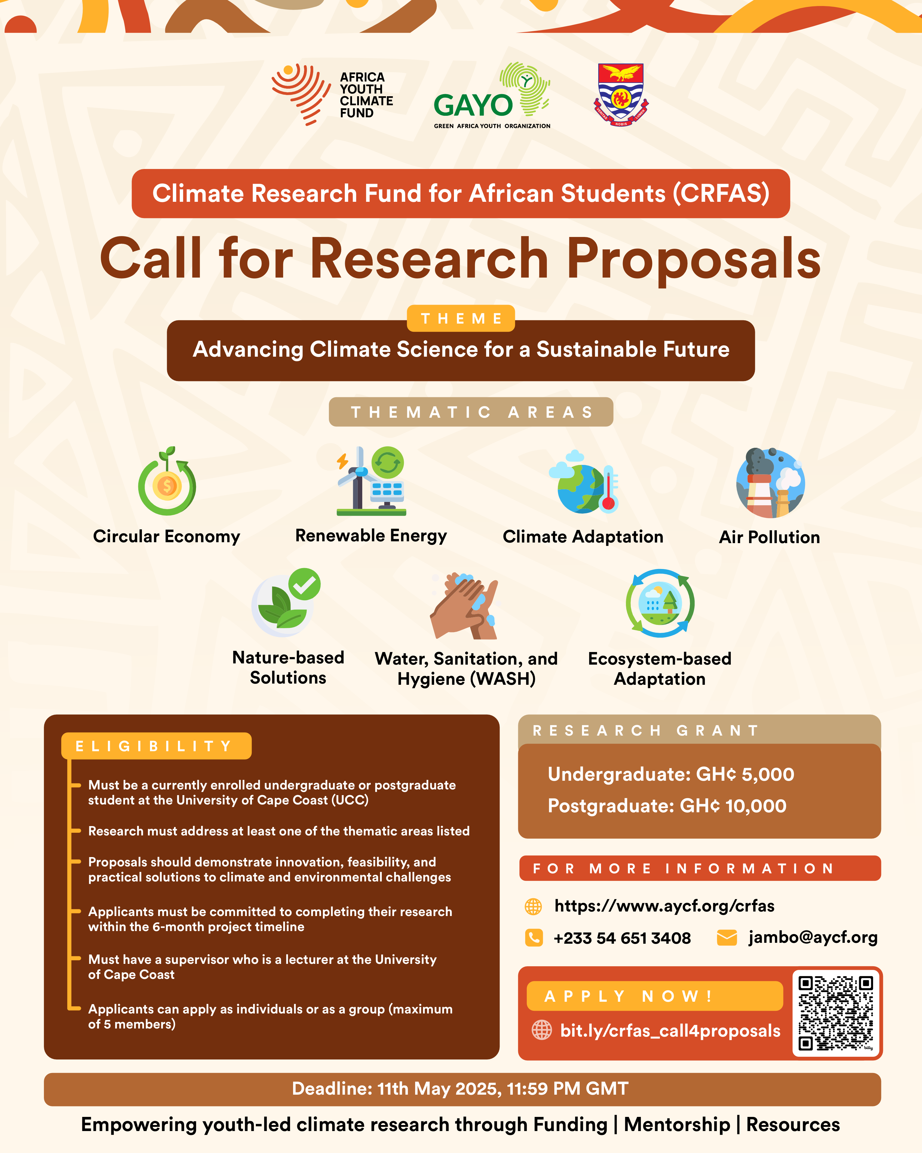 CALL FOR RESEARCH PROPOSALS ANNOUNCEMENT