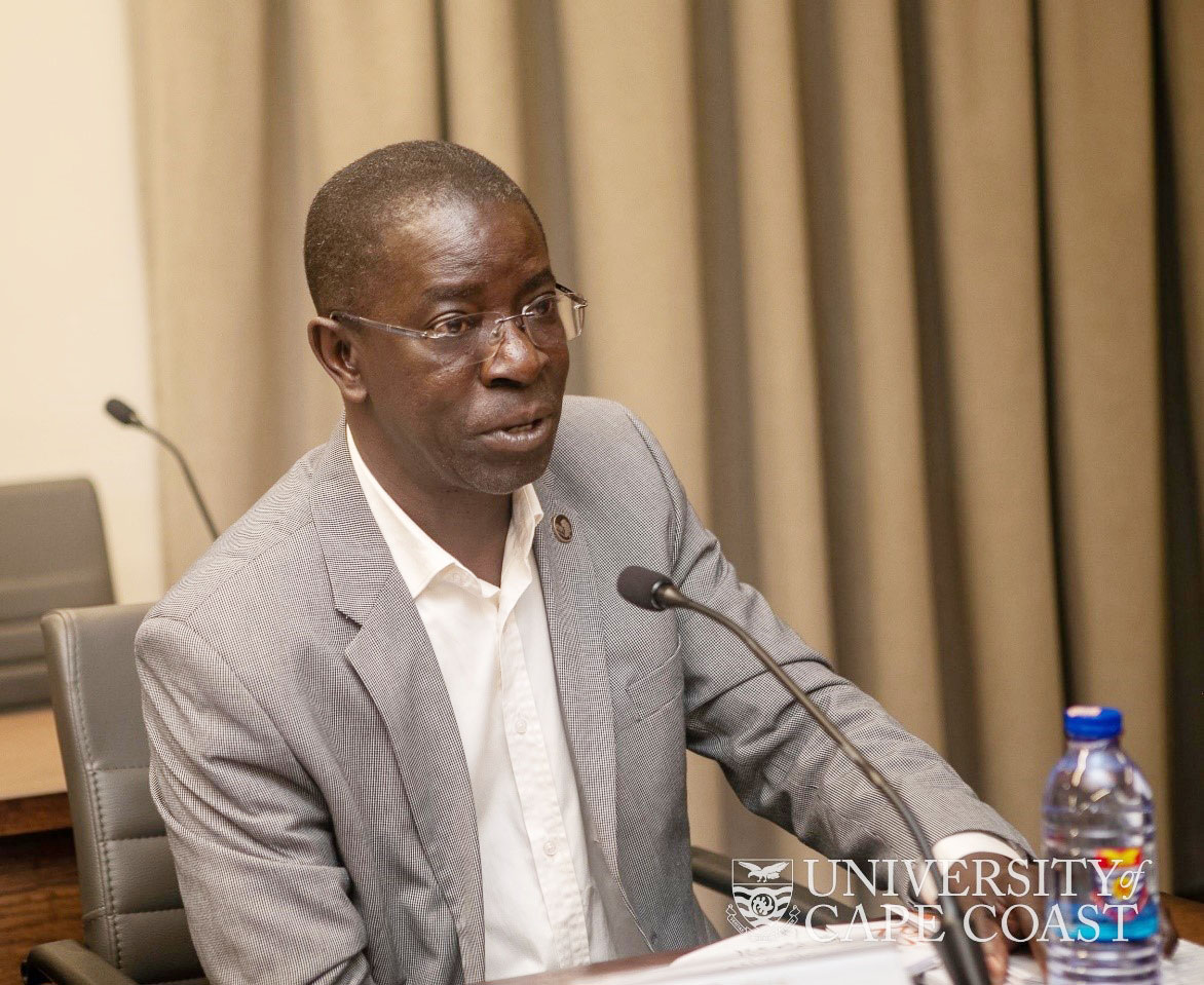 Director of STIAS, Prof.  Edward Kirumira, speaking at the meeting