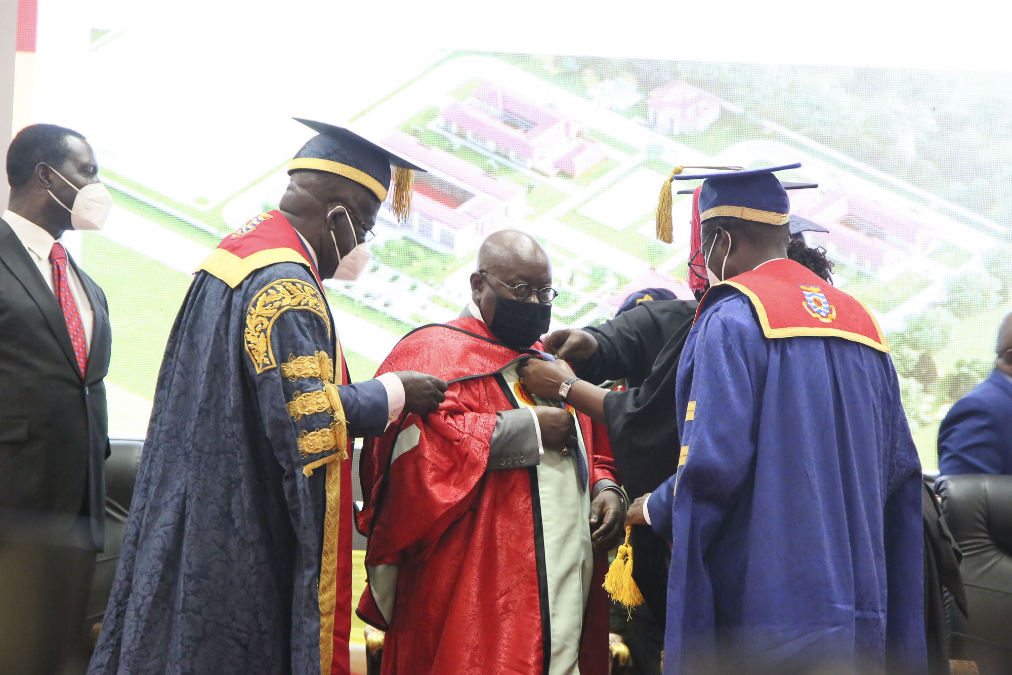 President being robed 