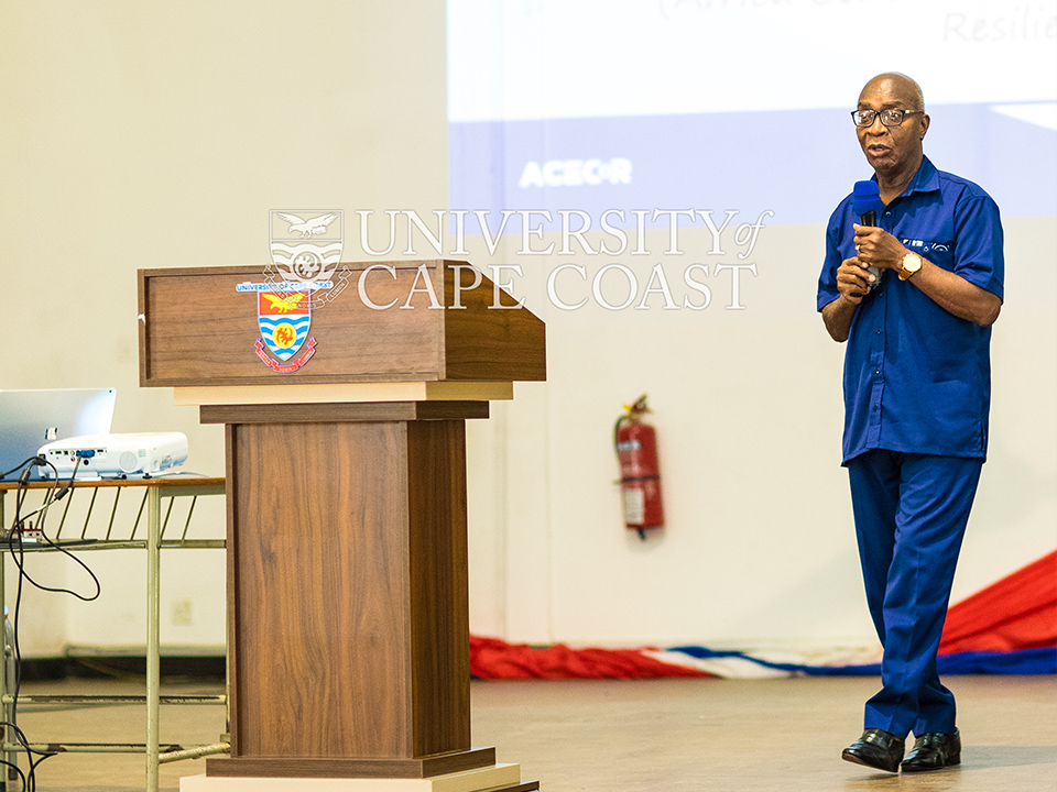 Prof. Blay during his presentation at the symposium