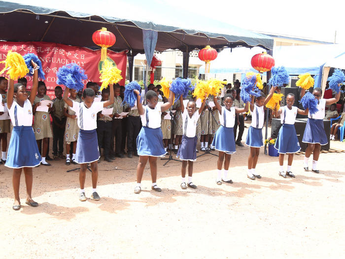 Some pupils dancing at the function Some pupils dancing at the function