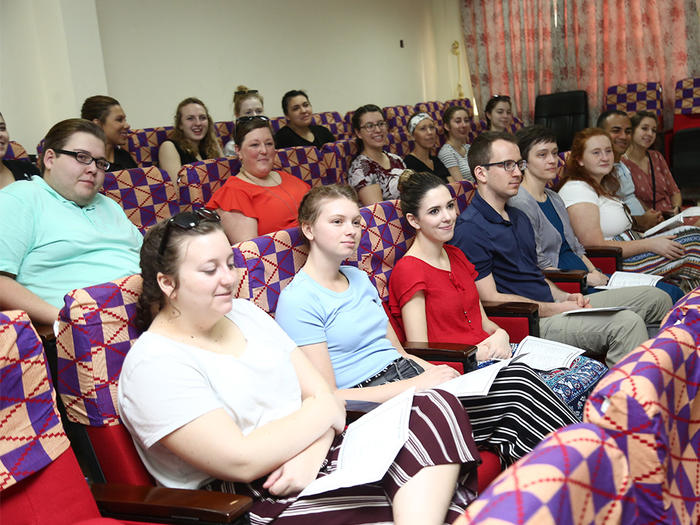 The GVSU students at the orientation programme