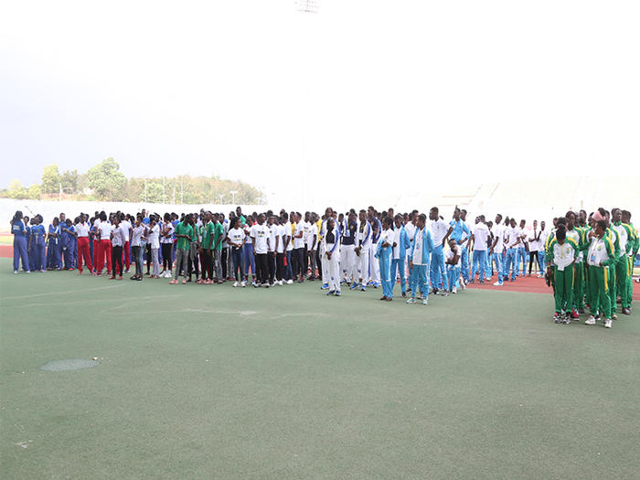 Sportsmen and women from the competing universities at the Opening Ceremony