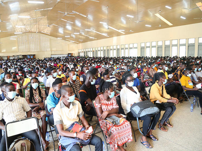 First Year Students going through orientation