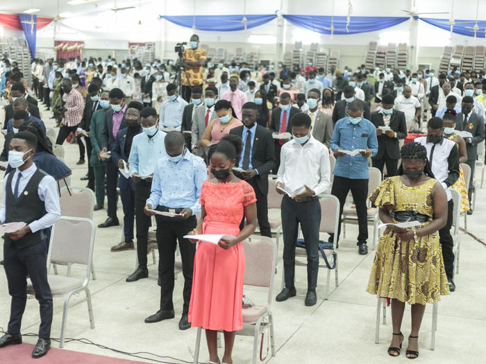 Matriculants swearing in.